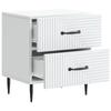 Nightstand White 43 X 34.5 X 47.5 Cm Engineered Wood