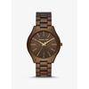 Slim Runway Brown-Tone Aluminum Watch MK4508