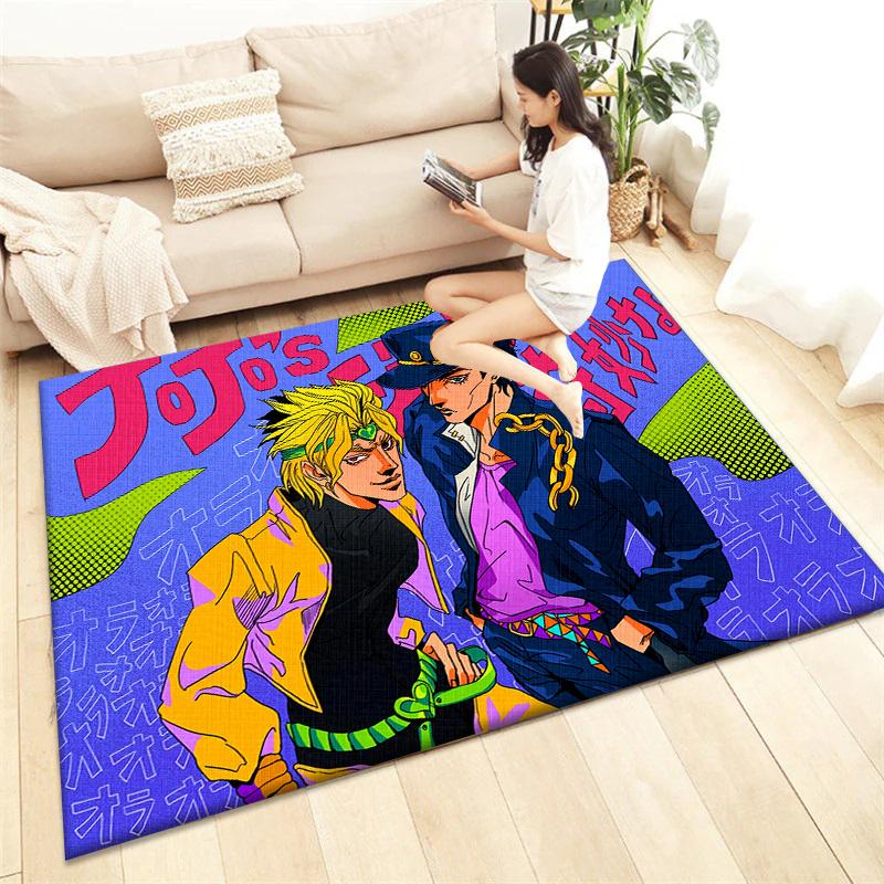 JoJo HD Printed Carpet Living Room Home Decor Sofa Table Rug Anti Slip Chair Cushion Lounge Mat Picnic Camping Art