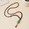 Ethnic Style Wood Necklace & Prayer Beads - Unisex Versatile Chicken Wing Wood Sweater Chain