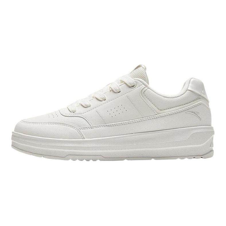 Anta Slip Resistant Cushioning Abrasion Resistant Low top Skateboard Shoes Women's White 922338065-1