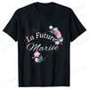 French Team Bride Squad T-shirt Flower Graphic Bridal Shower Wedding Tops Women Bachelorette EVJF Party Blouses Bridesmaid Tees
