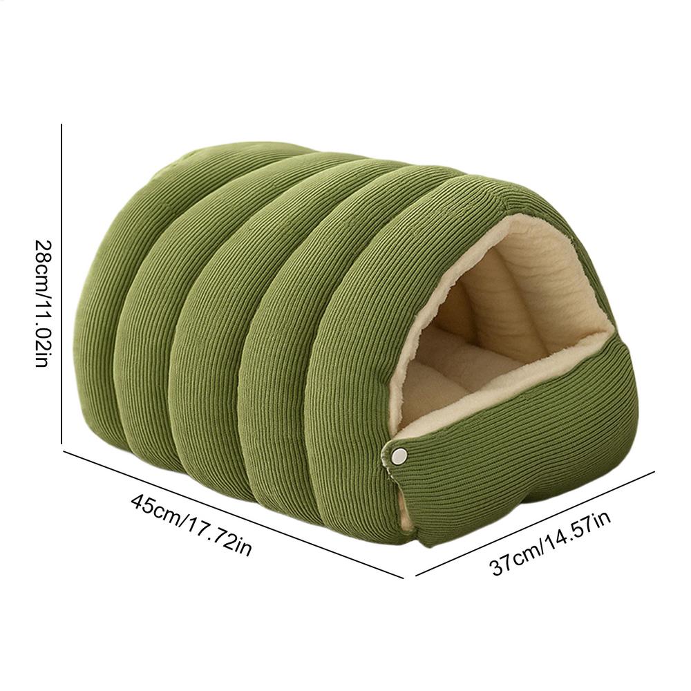 

Cat Cave Bed Enclosed Soft Pet Sleeping Nest for Small Medium Large Cats Kittens Puppies Indoor Outdoor Warm House Hideaway Pad S зелений