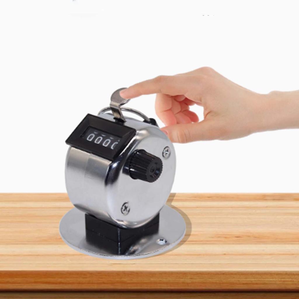 4 Digit Number Metal Manual Tally Counter, Pressing Mechanical Counters Clickers Pitch Counter for Coaching, Fishing, Golf