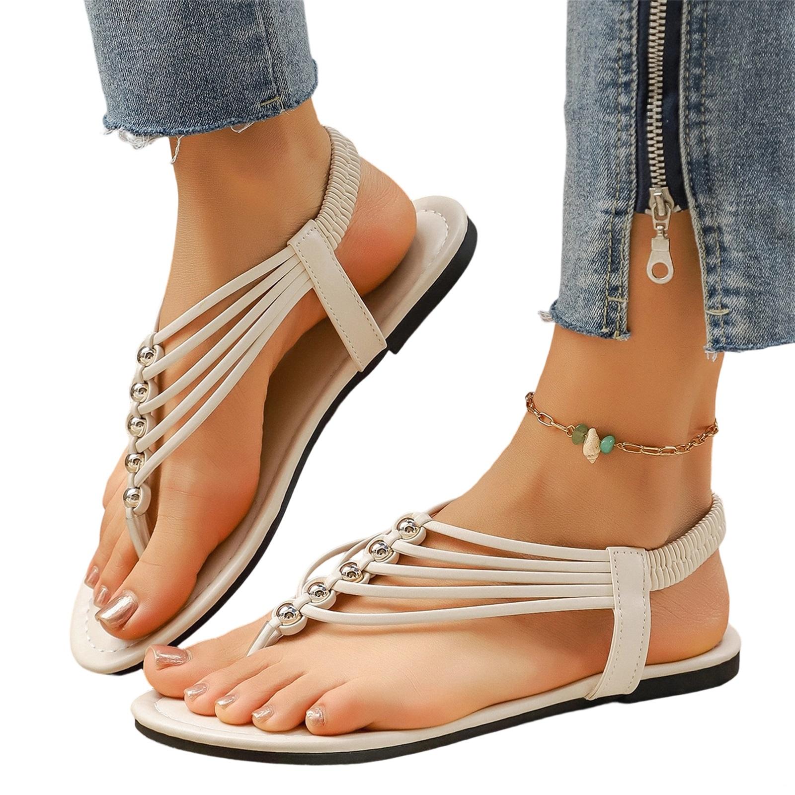 

Women s Fashion Casual Plus-Size Flip-Flop Sandals 43 білий