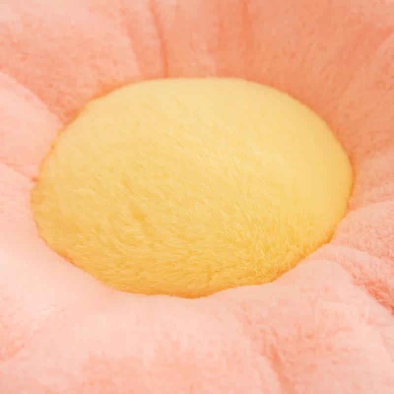 Little Daisy Flower Cushion Flower Plush Pillow Seat Cushion Rabbit Fluffy Napping Pillow Backrest Cushion