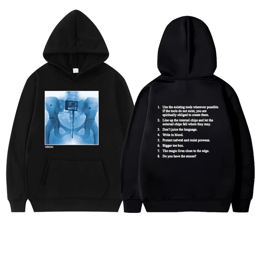 Fashion 2025 Virgin Album Double Sided Print Sweatshirt harajuku Style Fleece Men Women Autumn Winter Hoodie Long sleeve Unisex