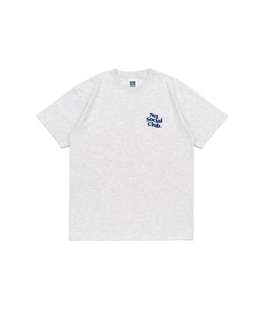 NET SOCIAL CLUB Wavy Vivid Logo Tee (Light Melange)