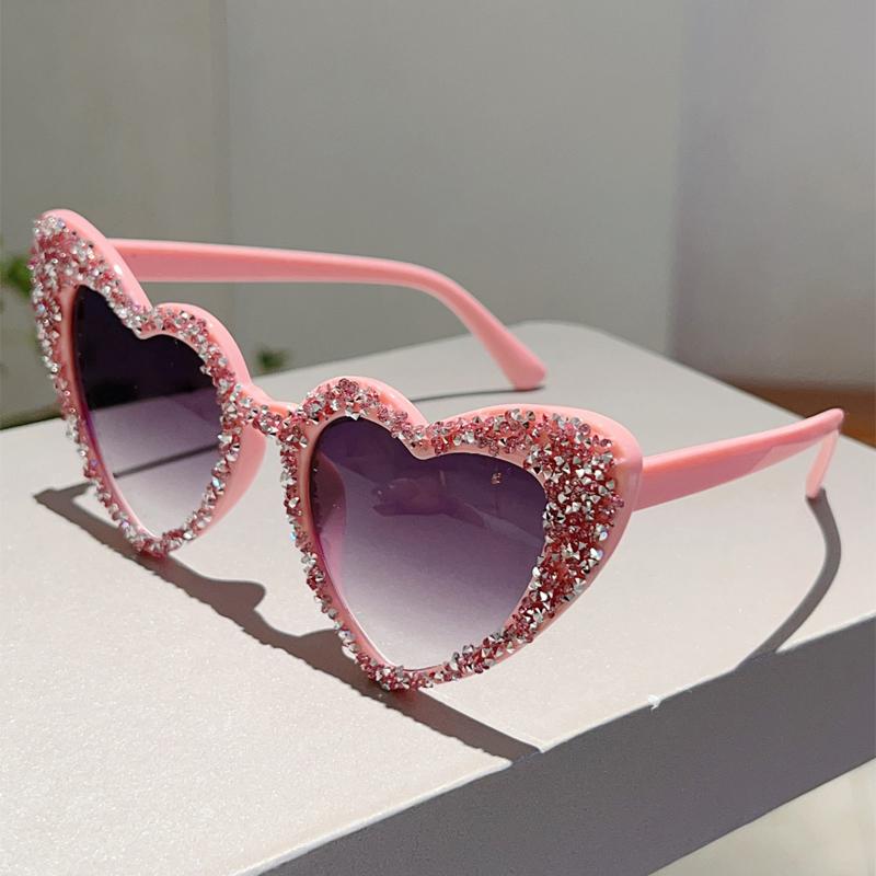 

Винтажные солнцезащитные очки в форме сердца со стразами Женские Новые Оригинальные Милые Солнцезащитные очки Модный Бренд Декоративные Очки