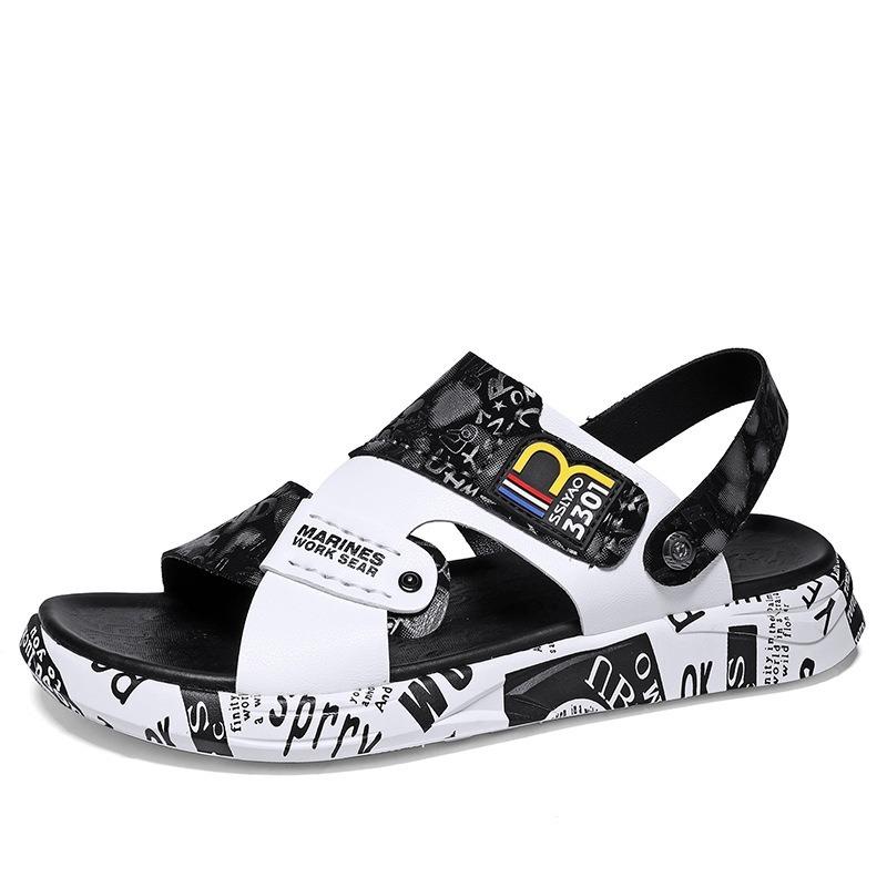 Fashion Summer Fashion Platform Slip-on Printed Outdoor Beach Men's Sandals Designer New Casual Soft Soled Men Slippers