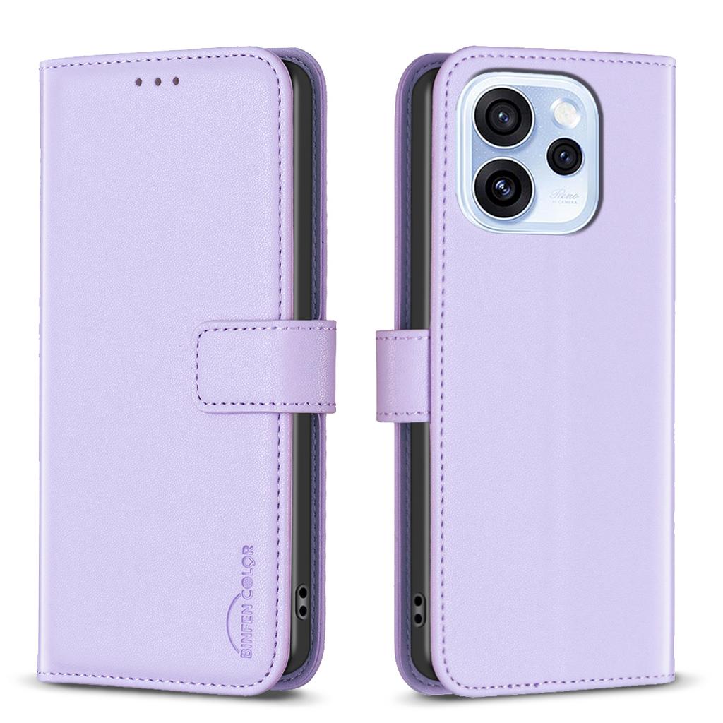 Pro pouzdro na telefon Oppo Reno15 F 5G BINFEN COLOR BF17 Peněženka Folio Sklopný Kožený Kryt