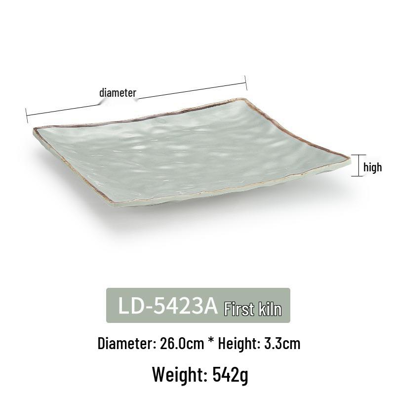 Melamine Imitation Porcelain Square Plate for Cold Dishes, Stir-fry, or Rice - Ideal for Hotels and Restaurants.
