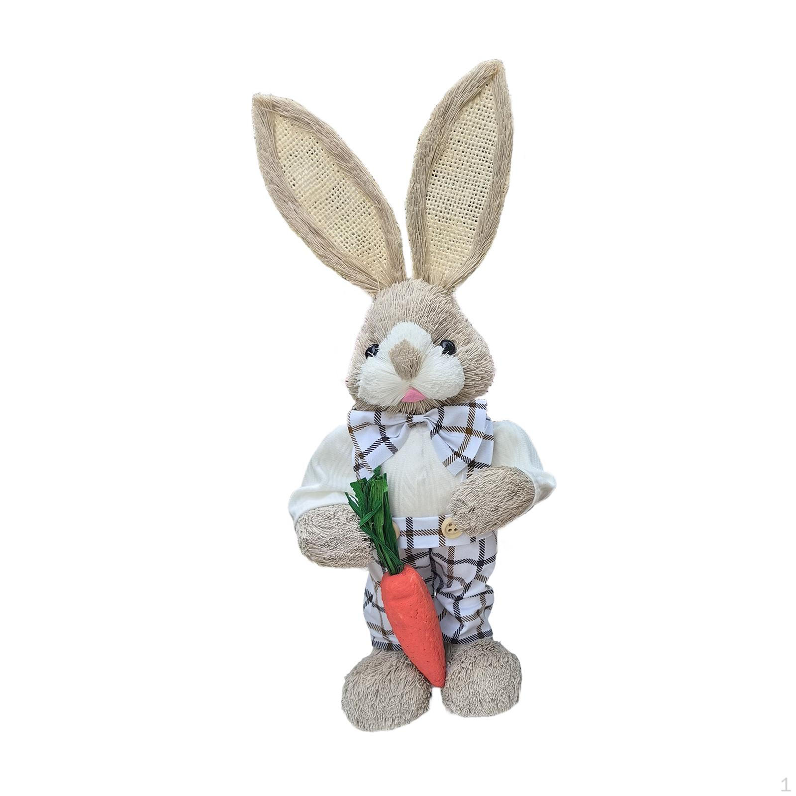Фигурка Пасхального кролика Статуэтка Мультяшный Сувенир Украшение для вечеринки Поделка 35 см для Сада lattice boy