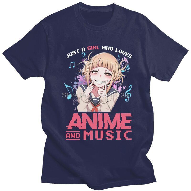 Male A Girl Who Loves Anime Music Himiko Toga Graphic T Shirt New Tshirt TShirt Cotton Tees Streetwear Oversize Mens Clothing