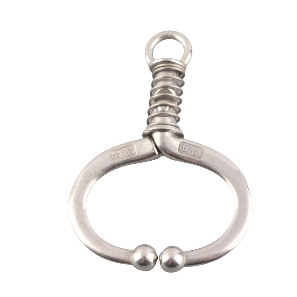 Cattle Nose Ring Stainless Steel Cattle Nose Clamp Bull Cow W Spring Nose Ring for Farm Breeding Accessory