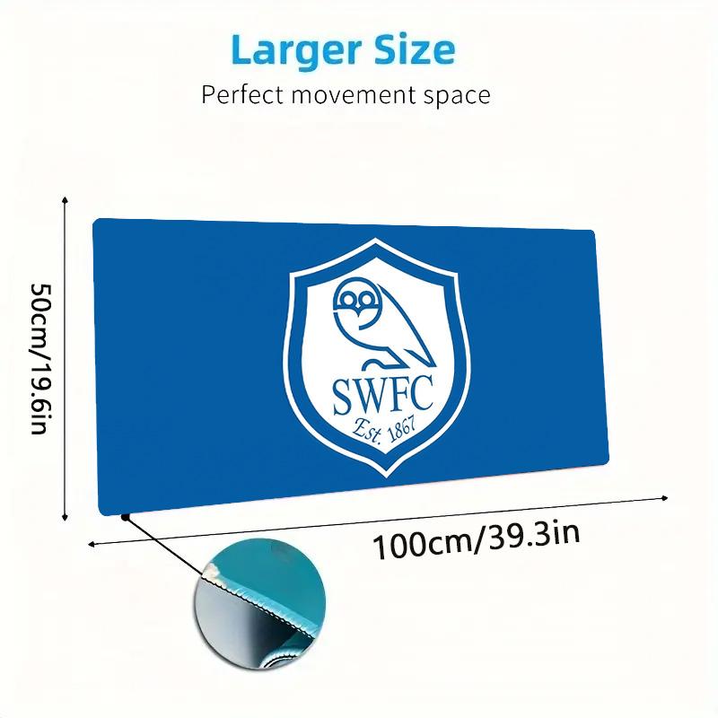 Sheffield Wednesday F.C Print Cushion Non-slip Laptop Tablet Big Mousepad XXL Mat Mini PC Playmat With Lock edge