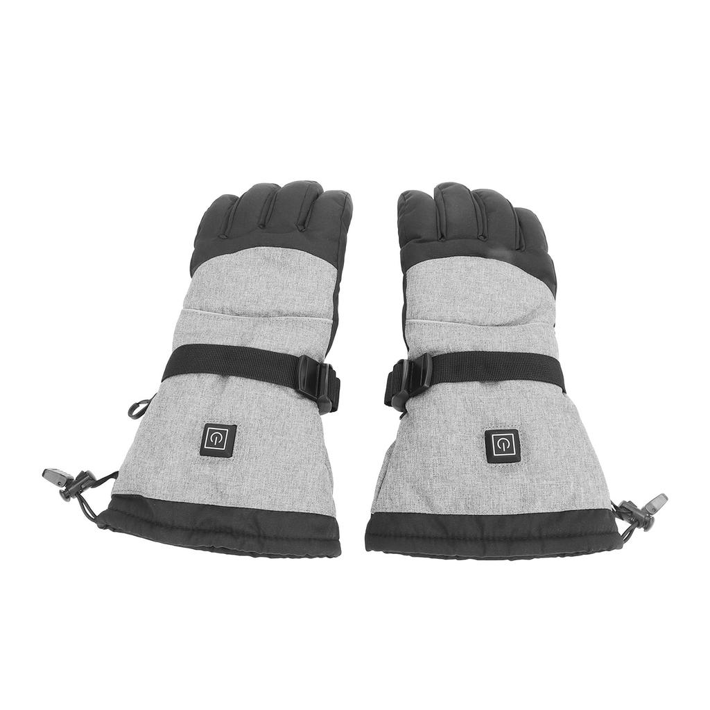 1 Pair Heated Gloves Battery Powered Waterproof Winter Heating Gloves with Reflective Strip for Outdoor Activities