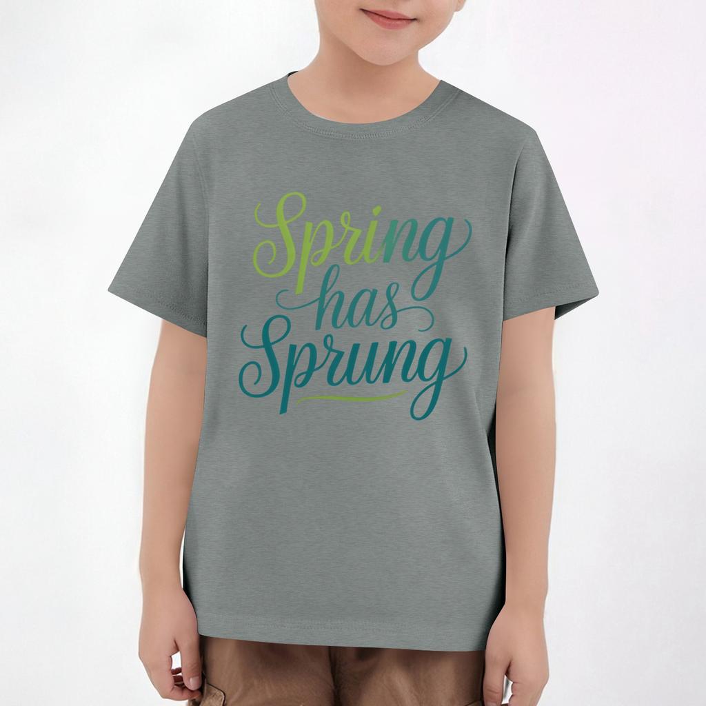 Easter Children's Neck Short Sleeve Print Top
