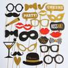 Halloween Photo Props: Single Party Handheld Mustache Expressions
