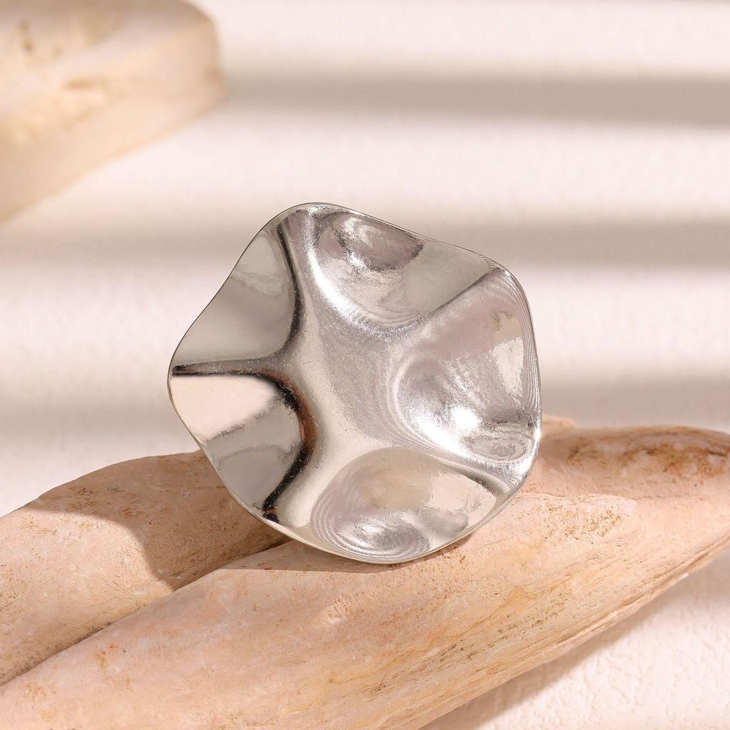 European Light Luxury Women's Stainless Steel Open Ring - High-Grade, Fade-Resistant, Titanium Steel, Exquisite Design