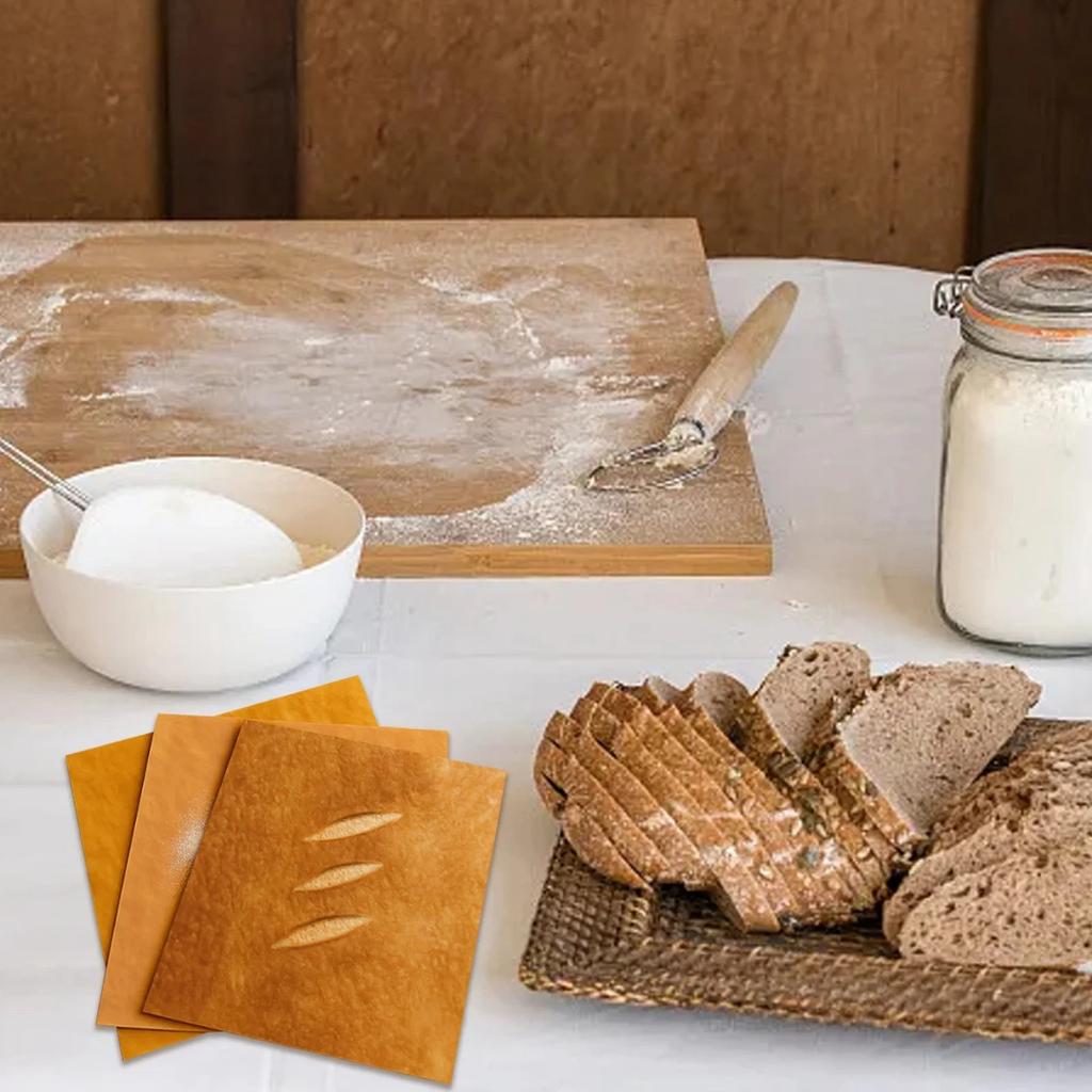 Brotform Geschenkpapier, Lustiges Verpackungsmuster Kraftpapier, Rustikales Brot, Ölbeständige und Reißfeste Küchenartikel