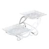 Cake Stand White Dessert Tray Snack Display Tray Bakeware Tabletop Display Stand for Candy Anniversary Banquet Tea Party