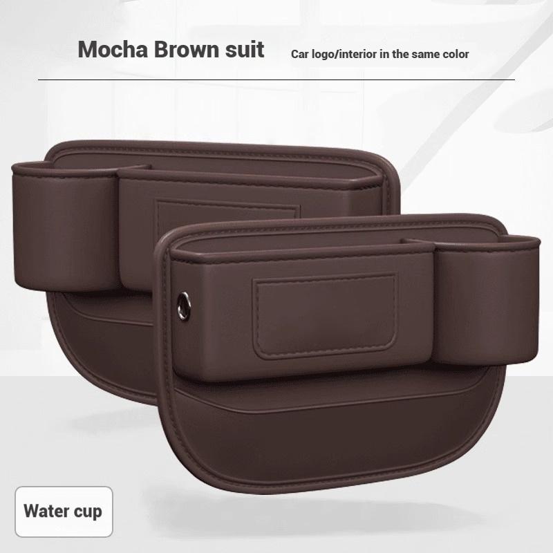 Car Storage And Finishing Leather Seat Gap Storage Box For BMW Series Auto Interior Chair Sewn Leather Storage Box Auto Parts