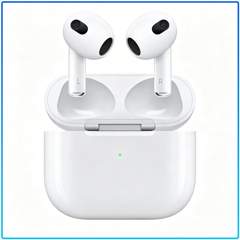 Apple AirPods 3 True Wireless sluchátka s čipem H1, automatické párování, dotykové ovládání, prostorový zvuk, bezdrátová sluchátka pro chytré telefony iOS a Android