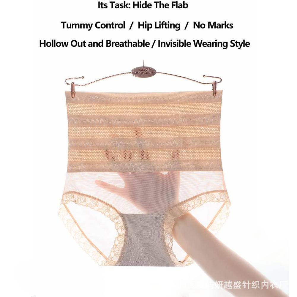 

Легкие трусики с высокой талией и контролем живота Невидимые формирующие кружевные трусики для утяжки талии Послеродовые утягивающие трусики для похудения XL