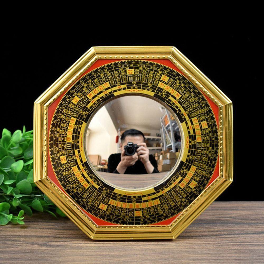 13cm 17.5cm 20.5cm Bagua Feng Shui Spiegel Metallrahmen Penh Kompass Achteckige Spiegel Exquisites Acht Diagramme Spiegel Geschenke