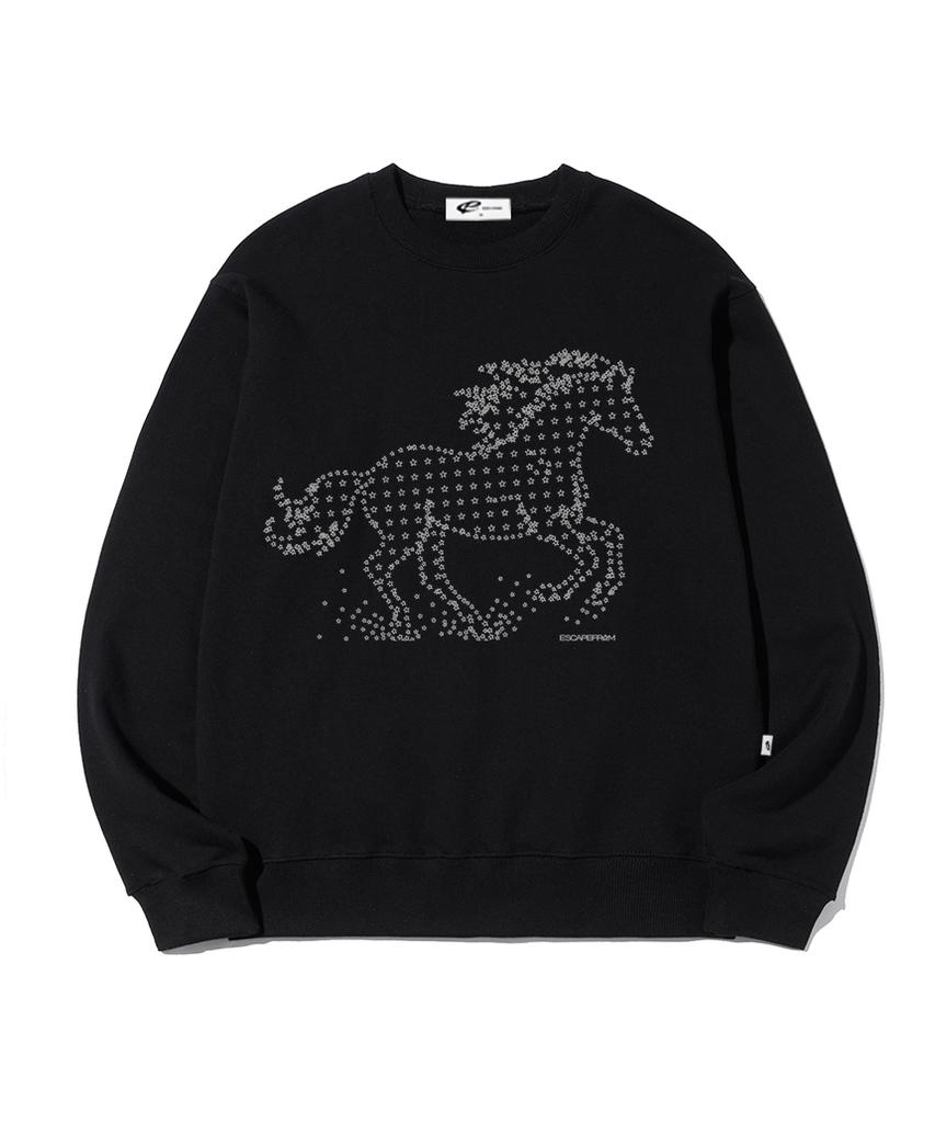 ESCAPEFROM Star Horse Print Sweatshirt [3 Colors]
