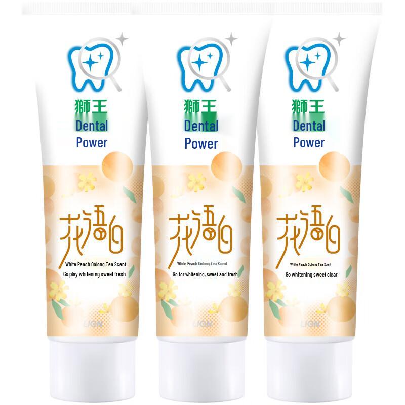Lion Chikara Kiss White Peach Oolong Toothpaste 3-Pack