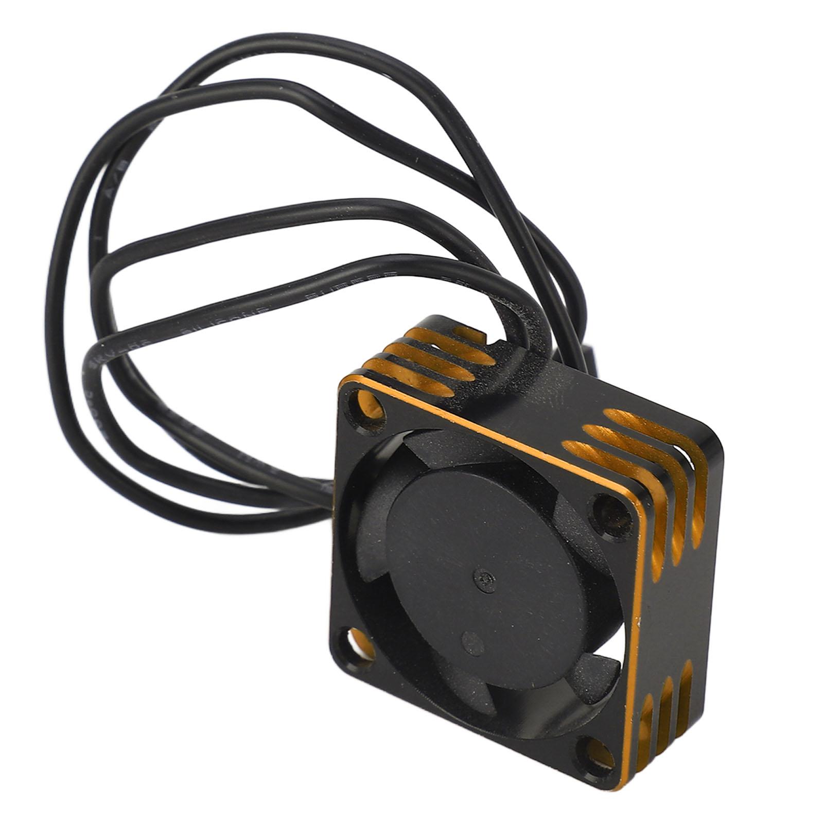 

Вентилятор охлаждения двигателя радиоуправляемой машины из алюминиевого сплава 25x25 мм, бесщеточный ESC, высокоскоростной вентилятор для рассеивания тепла золотой