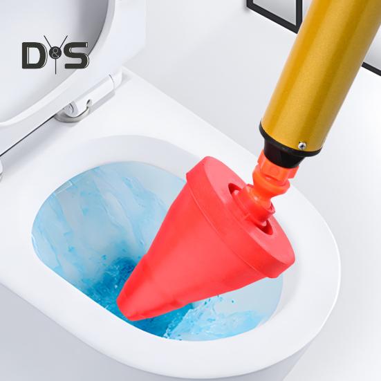 Toalettfrigjører Stempel Høytrykkssprøyteteknologi Gjenbrukbar Fjern blokkering Toalett badekar Dusj Avløp Tilstopping Verktøy for oppheving av tilstopping