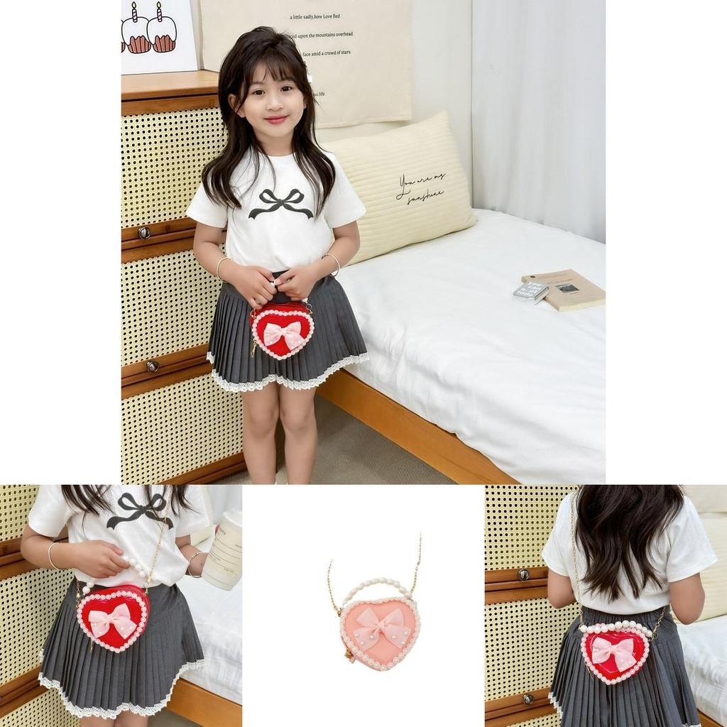 Stylish Mini Pearl Handbag For Kids With Adorable Bow Design In Multiple Colors