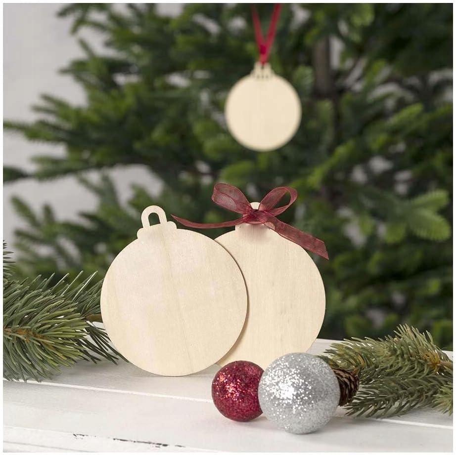 Wooden baubles for painting, pendant, 50 pieces, for creative children