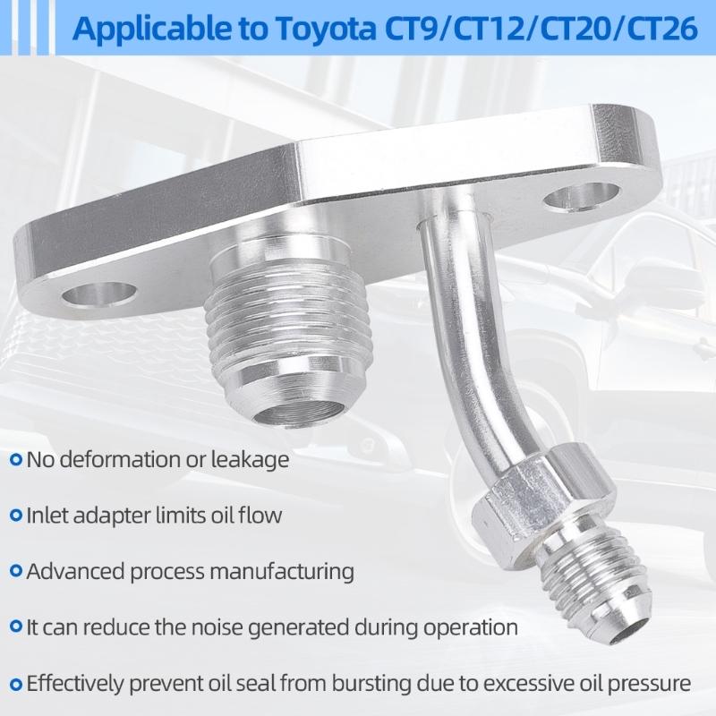 AN8 Oil Drain Flange,Funnel Type Oil Return Fitting for CT9 / CT12 / CT20 / CT26 Turbos Chargers Leakproof