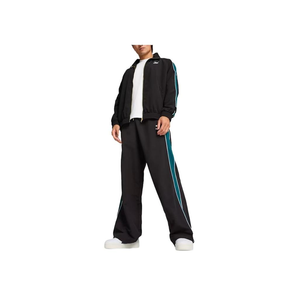 Puma Play Loud T7 Retro Color Block Windbreaker Jacket Unisex Jackets Black 626719-01