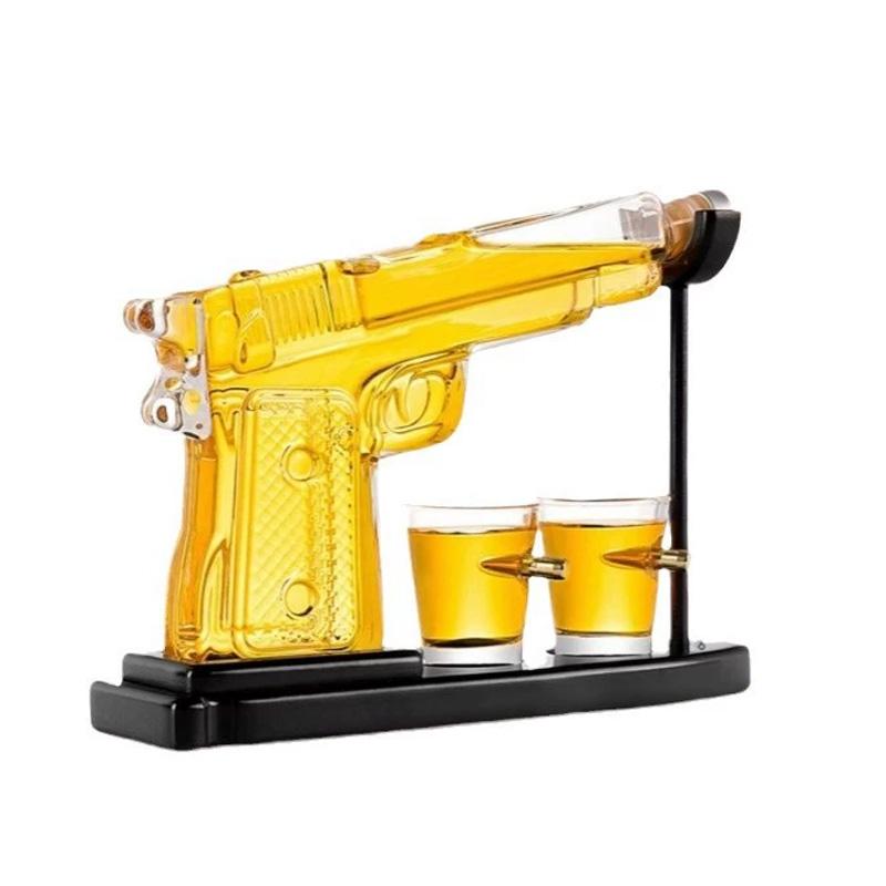 1 Set, Mannen Whiskey Ontwakerset, Met Twee Glazen Bekers van 50 ml, Creatief Ornament, Innovatief Schenkapparaat, Uniek Verjaardagscadeau