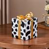 10 Sheets Happy Birthday Wrapping Paper, Black and White Cow Gift Wrap Paper 27x20 Inch Folding Packaging