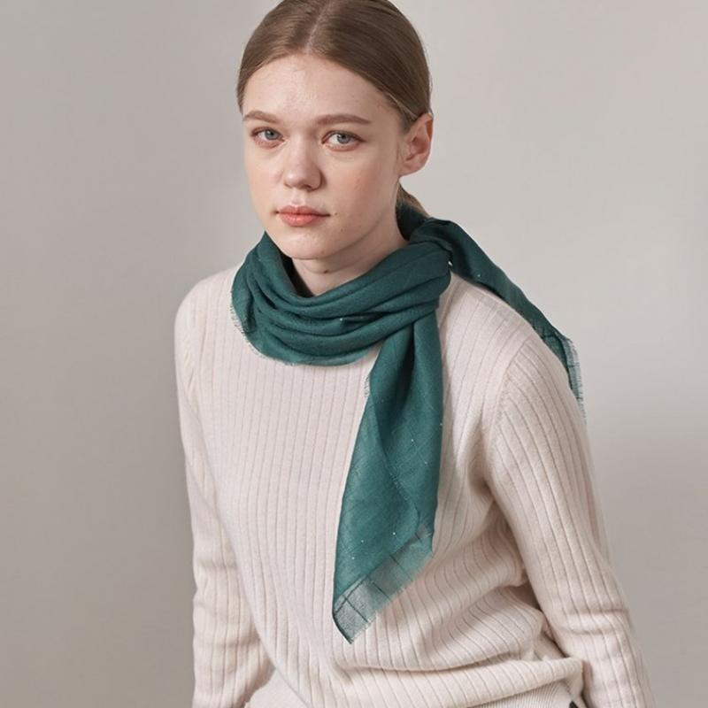 Dal Cashmere Air Cashmere 100 Scarf Shine Green