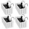 Flowerpot Balcony Box For Balustrade Terrace Flowers White 40Cm 4 Pcs