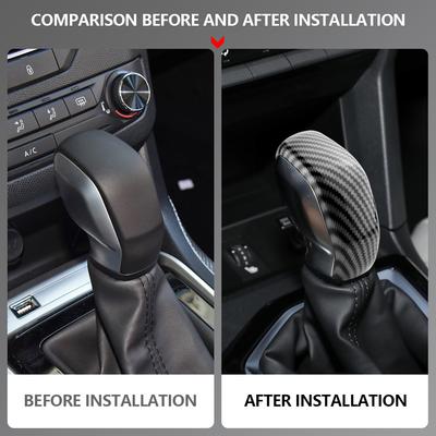 Adesivo Pomello Cambio Auto per Peugeot 308 308S 408 Pomello Cambio Automatico Copertura in Fibra di Carbonio Trim Accessori