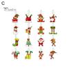 16Pcs Christmas Tree Hangers Xmas Style Easy To Hang Create Atmosphere Festive Santa Claus Decorations Pendant