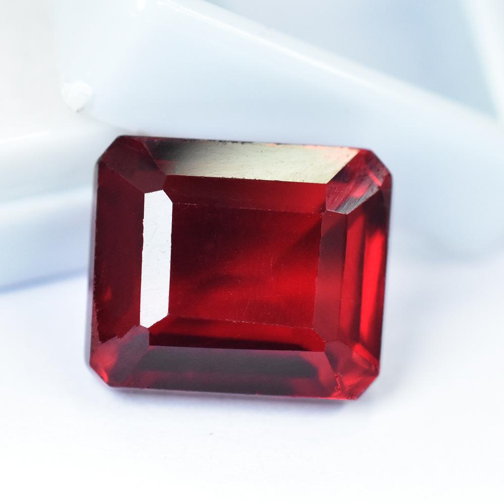 20.30 Ct Stunning EMERALD Cut Natural RED Garnet Loose Gemstone