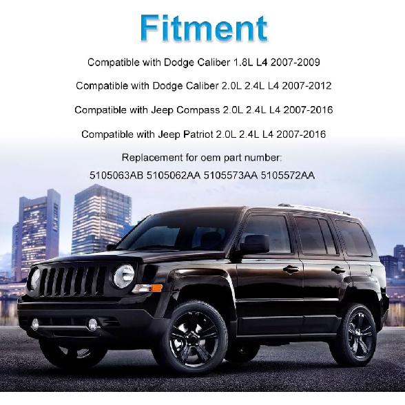 4 Pcs ABS Wheel Speed Sensor Compatible with Dodge Caliber 2007 2008 2009 2010 2011 2012, Jeep Compass Patriot 2007 to 2016, Replacement for