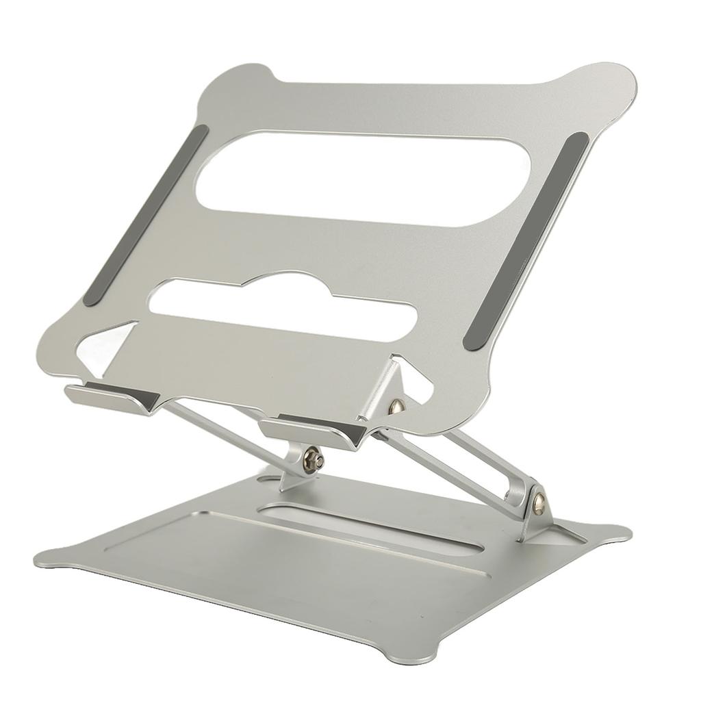 Laptopständer Wärmeableitung Verstellbarer Winkel Tragbar Silber Laptopständer Aluminiumlegierung für Schreibtisch
