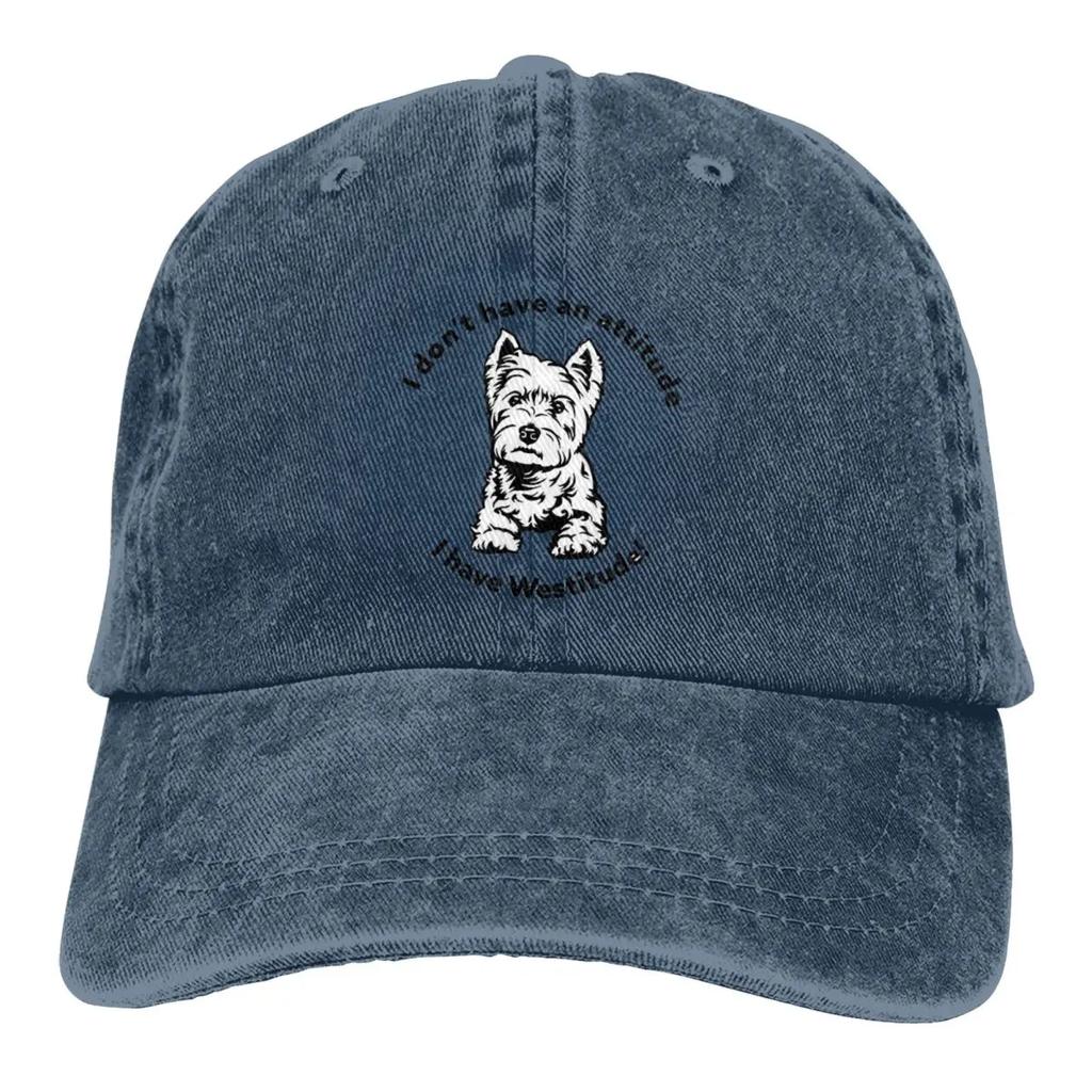 Pure Color Dad Hats Westitude Women's Hat Sun Visor Baseball Caps West Highland Dog Peaked Cap