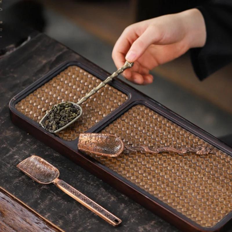 Vintage Alloy Teaspoon Household Food Measuring Tool Use To Take Tea-Leaves Ware Scoop Spatula Kung Fu Tea Ceremony Accessories