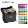 24/48/60 Color Dual Tip Alcohol Based Marker Pens,art Drawing Marker Pen for Artist and Student